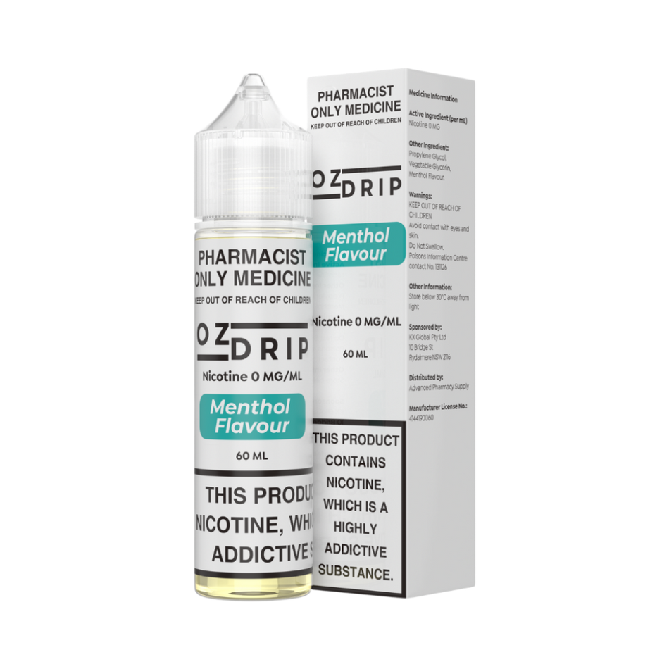 Oz Drip Tobacco Zero Nicotine (1 x 60ml) Menthol