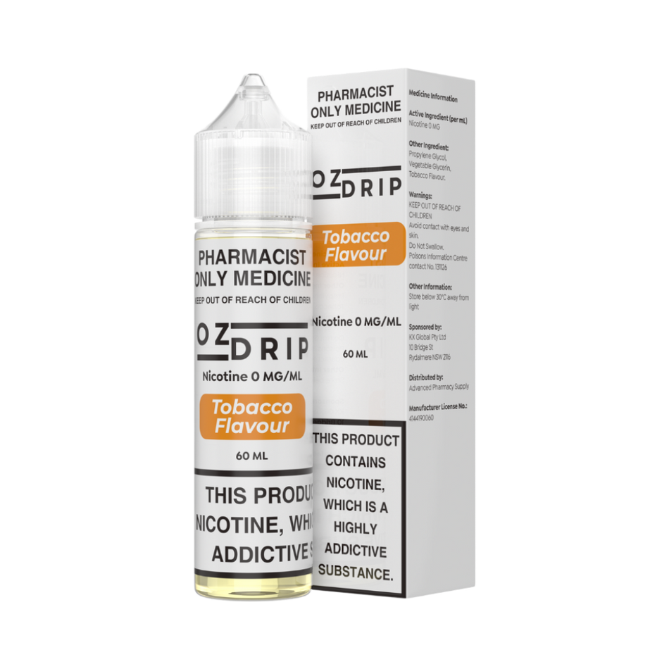Oz Drip Tobacco Zero Nicotine (1 x 60ml) Tobacco
